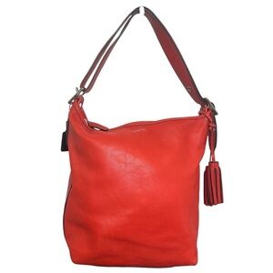 COACH 19889 legacy Orange Leather duffle with tassels | Crossbody | Shoulder